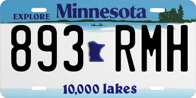 MN license plate 893RMH