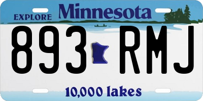 MN license plate 893RMJ