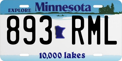 MN license plate 893RML