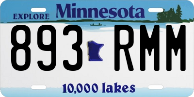 MN license plate 893RMM