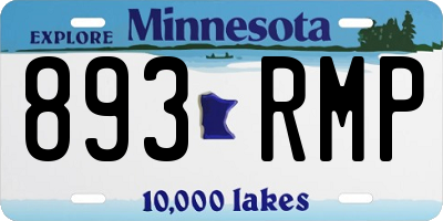 MN license plate 893RMP