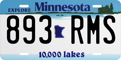 MN license plate 893RMS