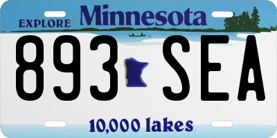 MN license plate 893SEA