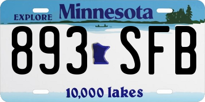 MN license plate 893SFB