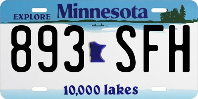 MN license plate 893SFH