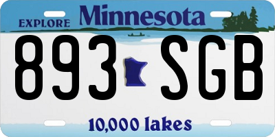 MN license plate 893SGB