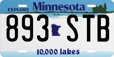 MN license plate 893STB