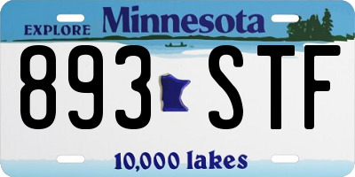 MN license plate 893STF