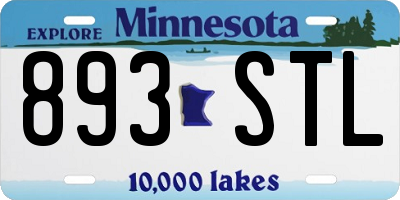 MN license plate 893STL