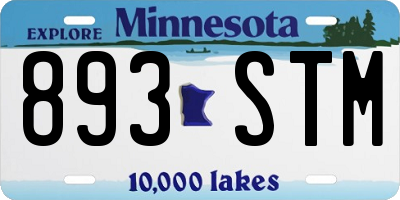 MN license plate 893STM