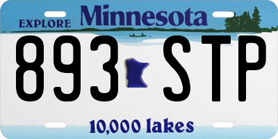 MN license plate 893STP