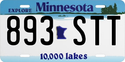 MN license plate 893STT