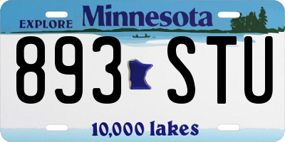 MN license plate 893STU