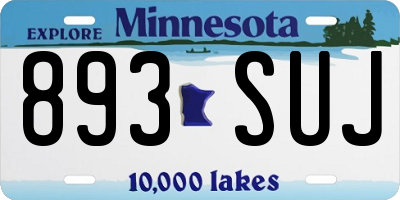 MN license plate 893SUJ