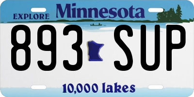 MN license plate 893SUP