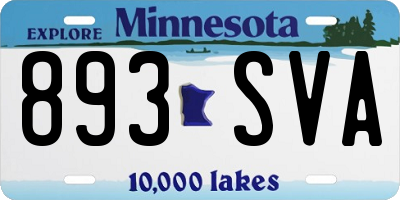 MN license plate 893SVA