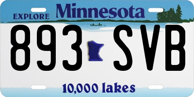 MN license plate 893SVB