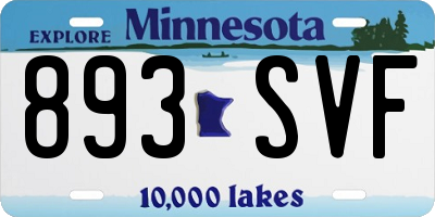 MN license plate 893SVF