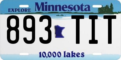 MN license plate 893TIT
