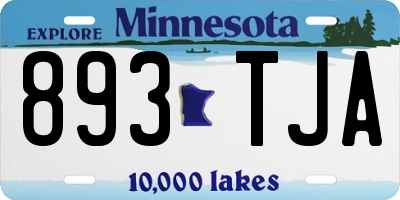 MN license plate 893TJA