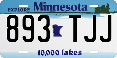 MN license plate 893TJJ
