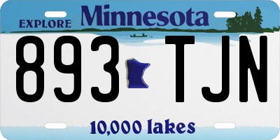 MN license plate 893TJN