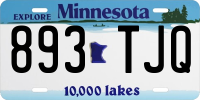 MN license plate 893TJQ