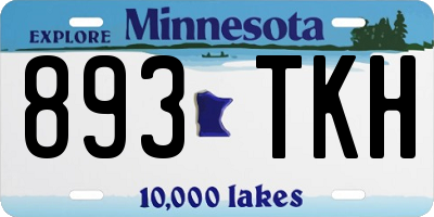 MN license plate 893TKH