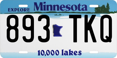 MN license plate 893TKQ