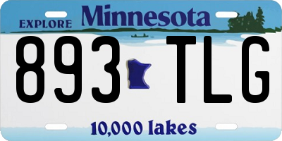 MN license plate 893TLG