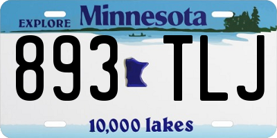 MN license plate 893TLJ