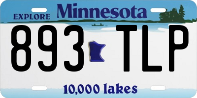MN license plate 893TLP