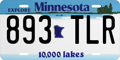 MN license plate 893TLR