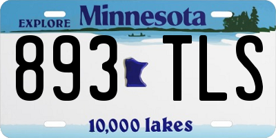 MN license plate 893TLS