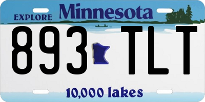 MN license plate 893TLT