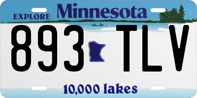MN license plate 893TLV