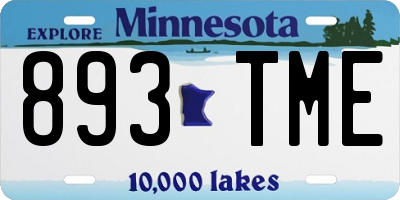 MN license plate 893TME