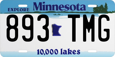 MN license plate 893TMG