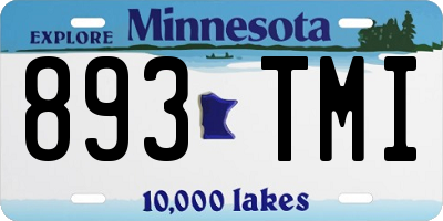MN license plate 893TMI