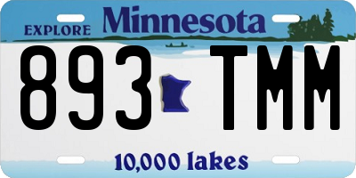 MN license plate 893TMM
