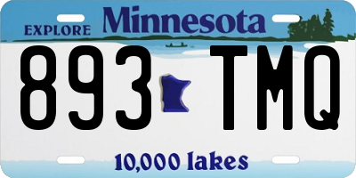 MN license plate 893TMQ