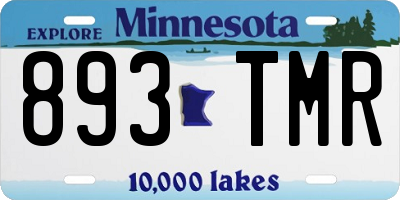 MN license plate 893TMR