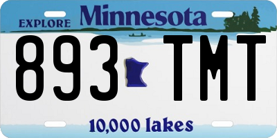 MN license plate 893TMT