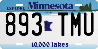 MN license plate 893TMU
