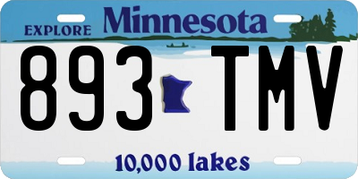 MN license plate 893TMV