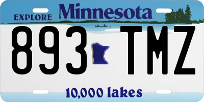 MN license plate 893TMZ
