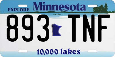 MN license plate 893TNF