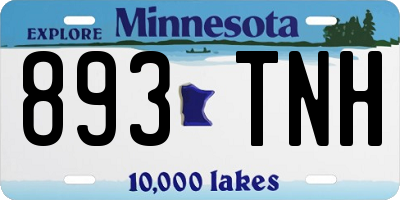 MN license plate 893TNH