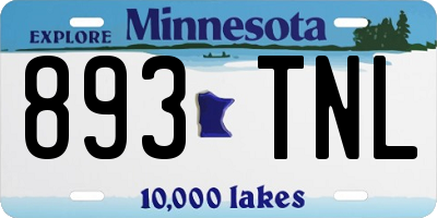 MN license plate 893TNL