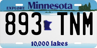 MN license plate 893TNM